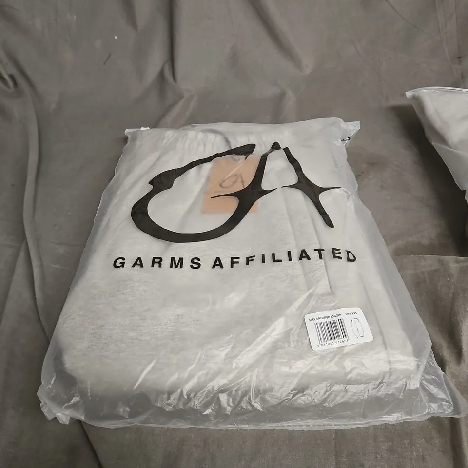 GARMS AFFILIATED GREY UNCUFFED JOGGER – XXS