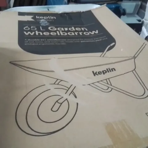 BOXED KEPLIN 65L GARDEN WHEELBARROW 