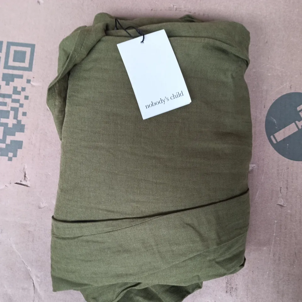 NOBODY'S CHILD CORA MIDI DRESS IN KHAKI SIZE UK 8