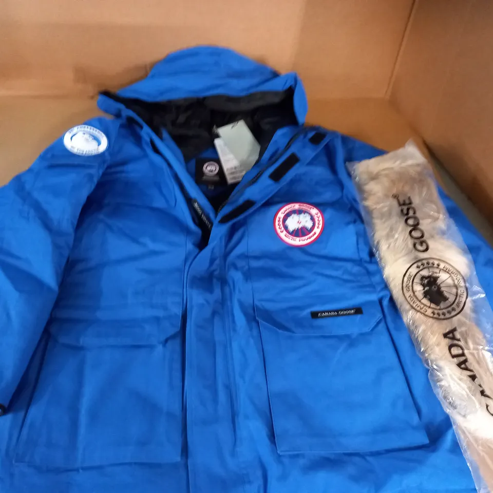 CANADA GOOSE BLUE EXPEDITION PARKA - MENS L/G