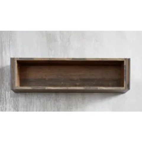 BOXED PRIME WALL SHELF | 113 X 23 X 29 CM | OLD WOOD DECOR