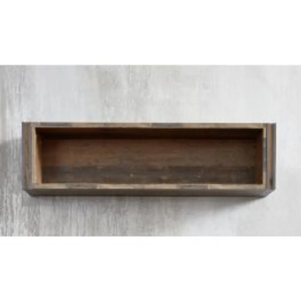 BOXED PRIME WALL SHELF | 113 X 23 X 29 CM | OLD WOOD DECOR