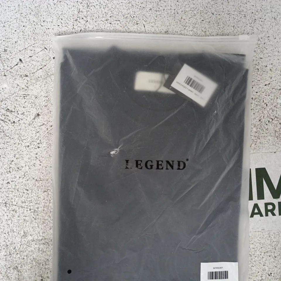 BAGGED LEGEND MERCERISED T-SHIRT IN NAVY SIZE LARGE