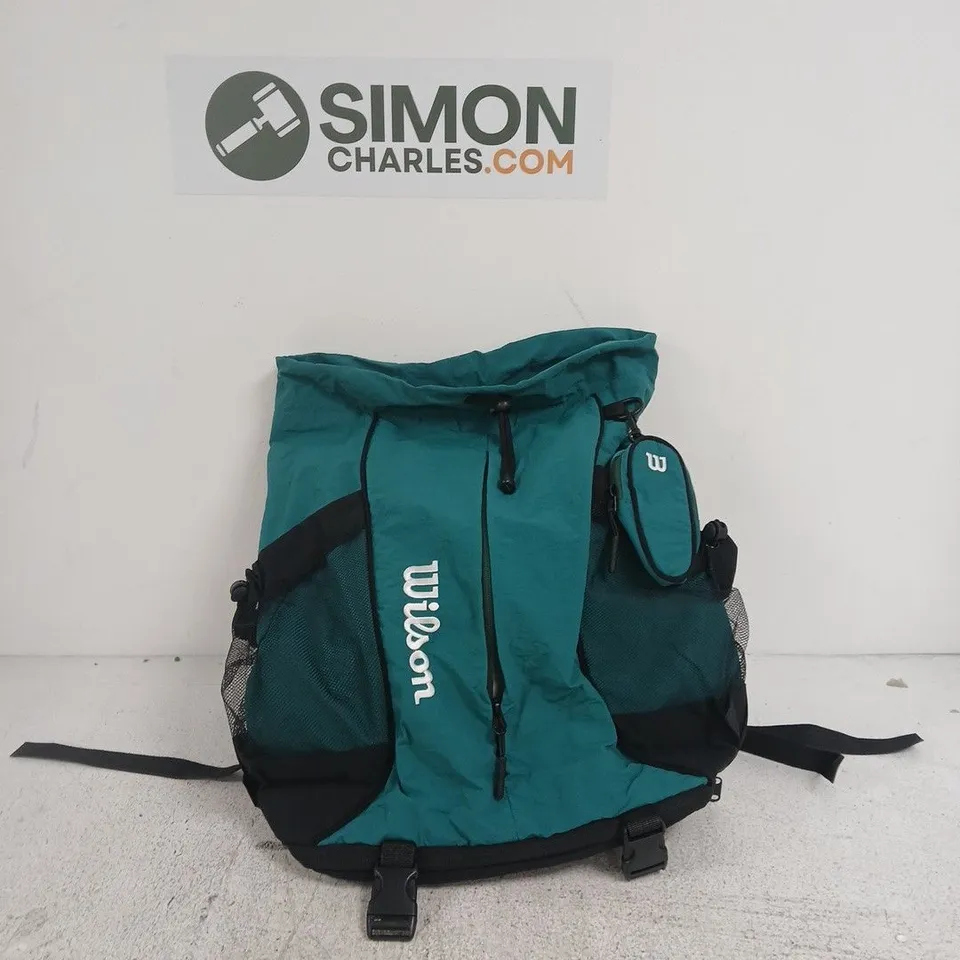 WILSON GREEN/BLACK DRAWSTRING BACK PACK