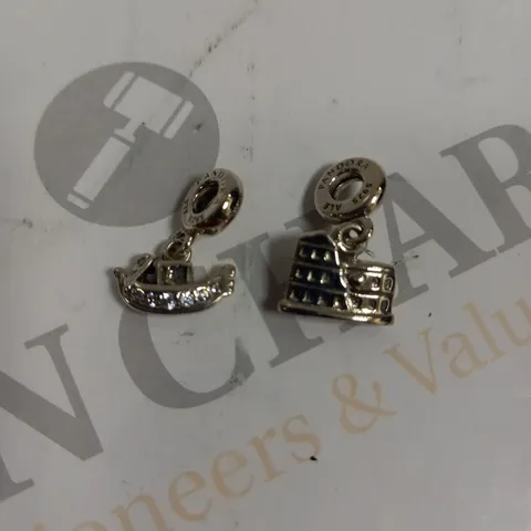 PANDORA SILVER CHARM PAIR 
