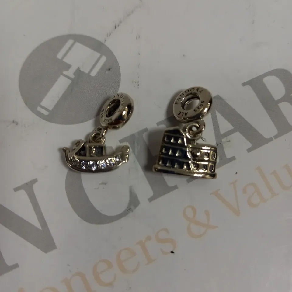PANDORA SILVER CHARM PAIR 