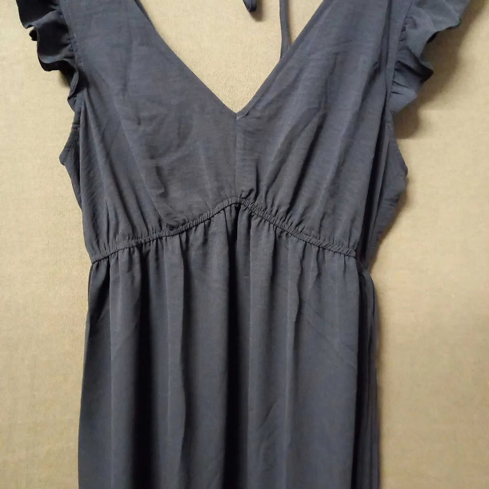 MAISON DE NIMES BLACK V-NECK DRESS - L