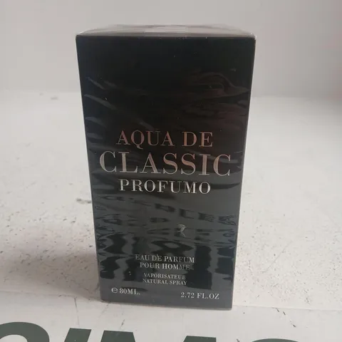 BOXED AND SEALED AQUA DE CLASSIC PROFUMO EAU DE PARFUM 80ML
