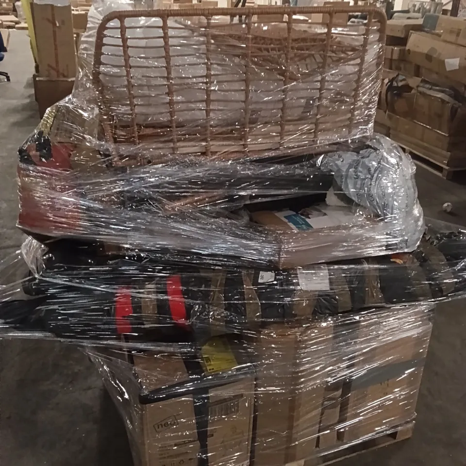 PALLET OF ASSORTED NEO GOODS AND PRODUCTS TO INCLUDE; KAMADO, HEATED BLANKET, ETC