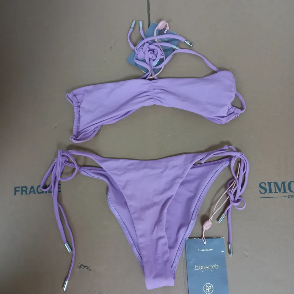 HOUSEOFCB ISLA GRANDE BIKINI IN LILAC SIZE S