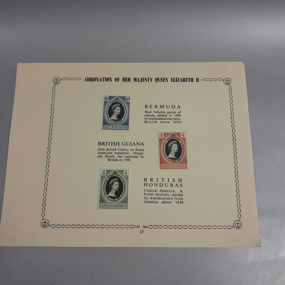 CORONATION OF HER MAJESTY QUEEN ELIZABETH II BRITISH COLONIES STAMP COLLECTION 