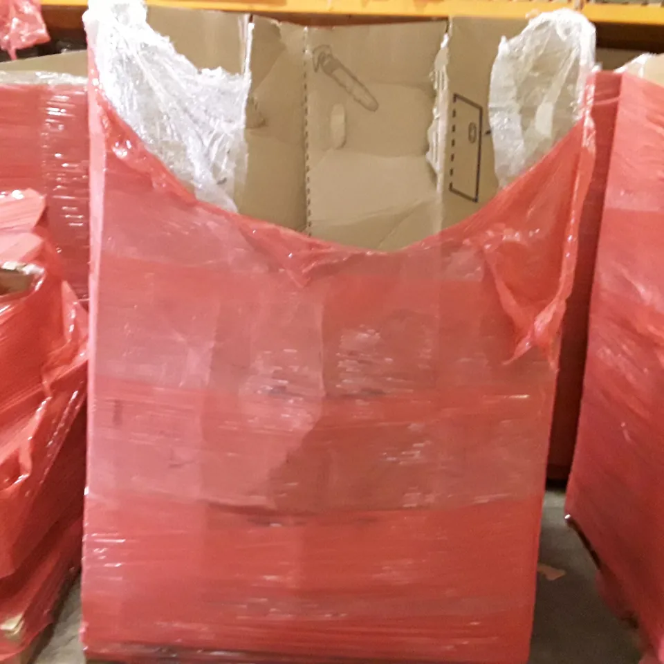 PALLET OF ASSORTED PRODUCTS INCLUDING CHILDREN'S BAGS, WORK SHELVES, RETRACTABLE GATES AND GARDEN ORNAMENT ECT
