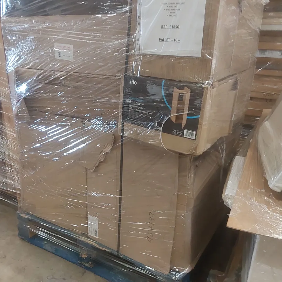 PALLET CONTAINING APPROXIMATELY 13x BRANDED BATHROOM FURNITURE SETS
