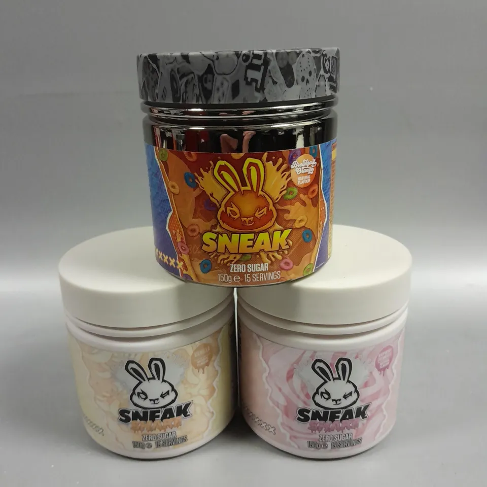 3 X SEALED SNEAK ENERGY SUPPLEMENT DRINKS 