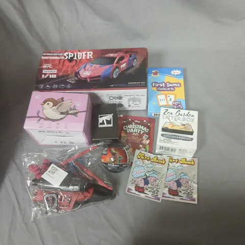 ASSORTED CHILDREN’S TOYS AND COSMETICS MIX – BOXED RC CAR, FLASHCARDS AND GAMES