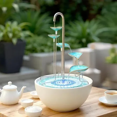 HYDRIA INDOOR/OUTDOOR WATER FEATURE KIT & VERDIGRIS LEAF CASCADE BUNDLE