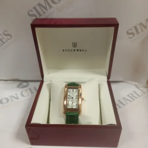 LADIES STOCKWELL WATCH β TEXTURED DIAL WITH SUB DIAL MINUTE HAND β LEATHER STRAP