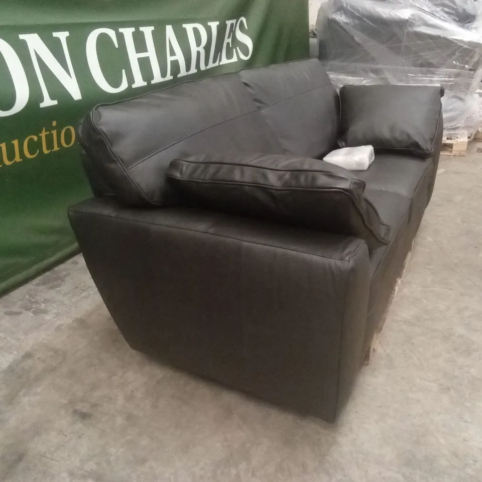 SONA 3 SEATER LEATHER SOFA RRP £1249