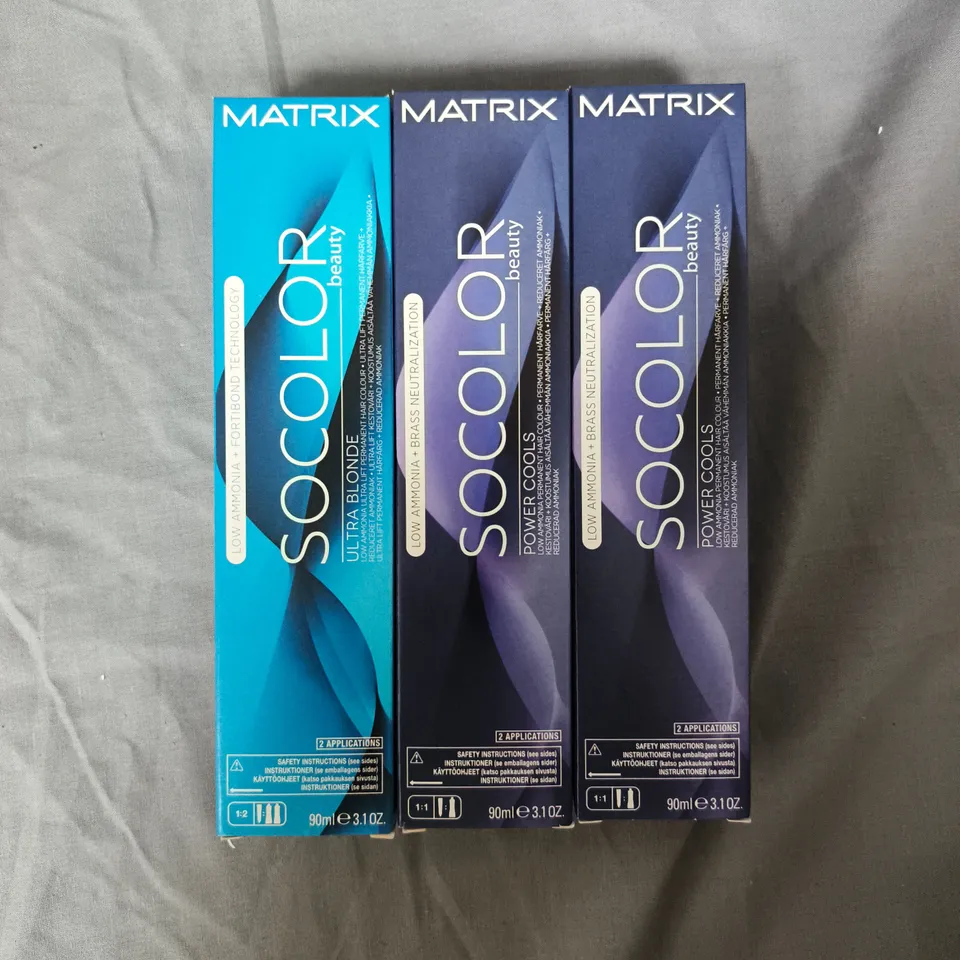 APPROXIMATELY 20 ASSORTED MATRIX SO COLOUR BEAUTY HAIR COLOURS 