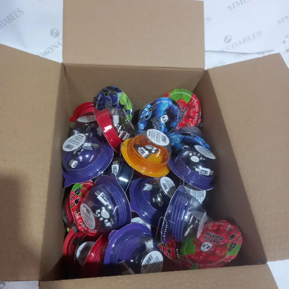BOX OF APPROXIMATELY 60 PANDA JELLY USB CABLE