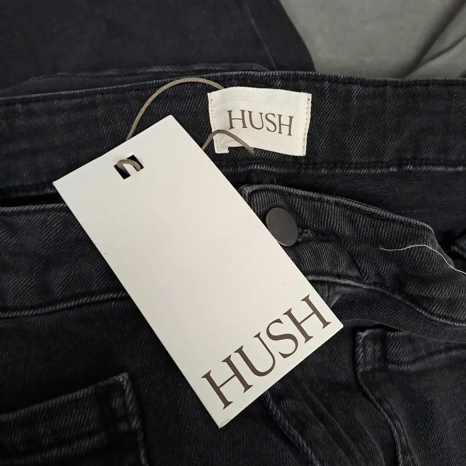 HUSH ROWAN FLARED JEANS IN WASHED BLACK - 14S