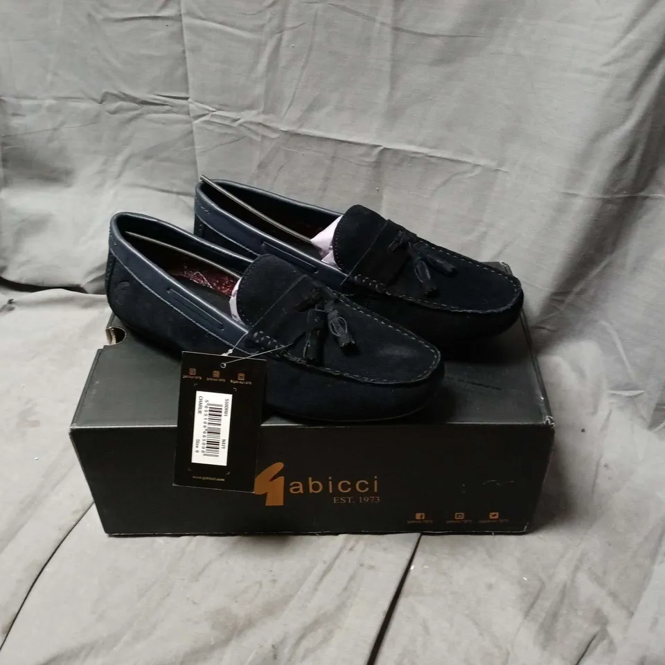 Gabicci Navy Suede Tassel Loafers – Men's UK 9