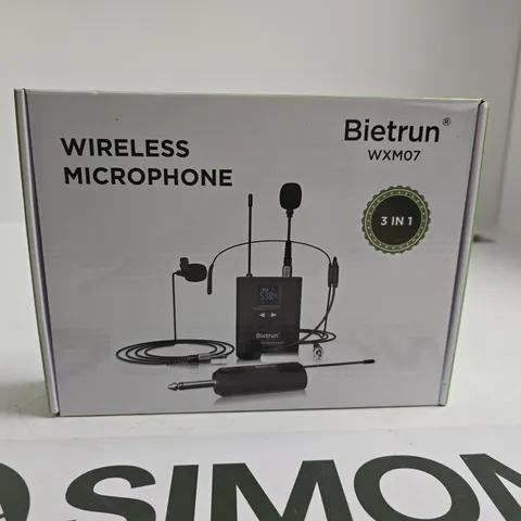 BIETRUN WXM07 WIRELESS MICROPHONE SYSTEM – BOXED