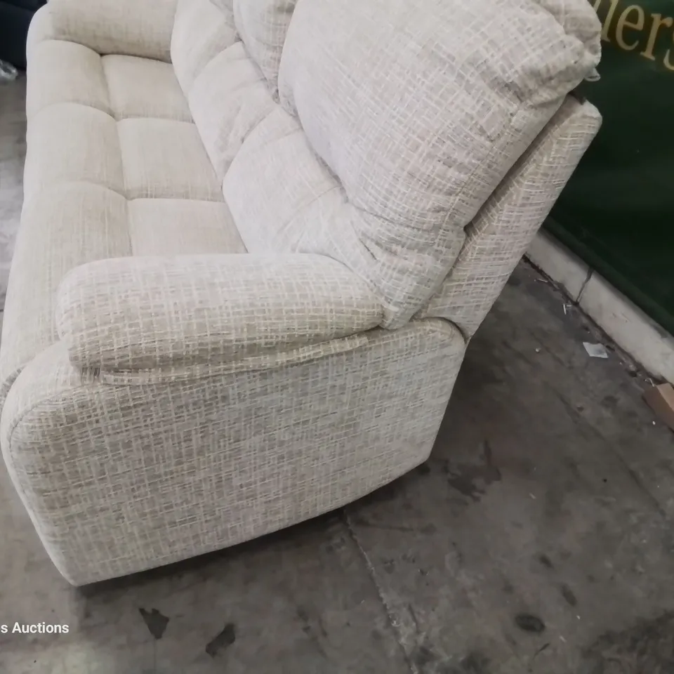 QUALITY BRITISH DESIGNER & MANUFACTURED G PLAN MINSTRAL SINGLE MANUAL RECLINING THREE SEATER SOFA WAFFLE CARAMEL FABRIC 