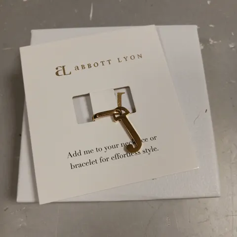 ABBOTT LYON GOLD 'J' PENDANT