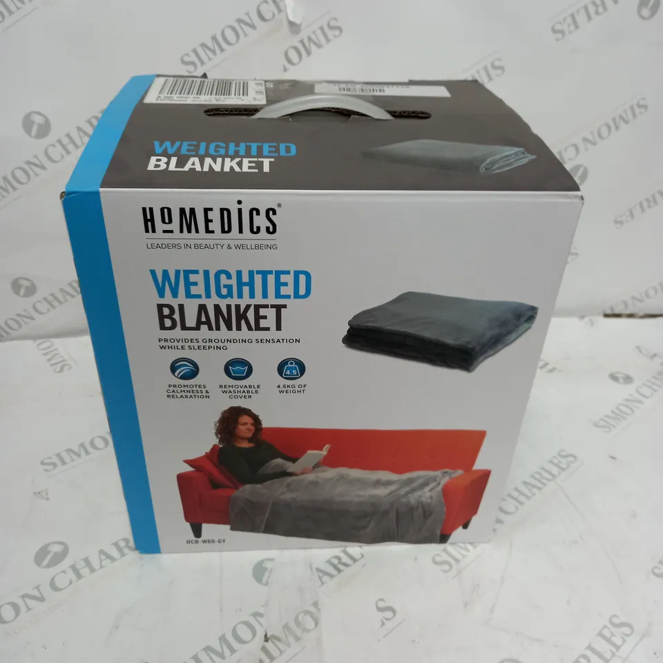 BOXED HOMEDICS WEIGHTED BLANKET - GREY 
