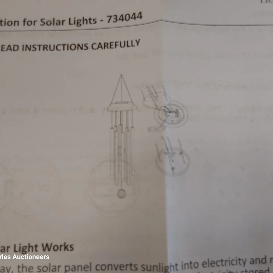 TWO SETS OF LED SOLAR WIND CHIMES