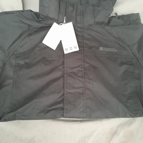 MOUNTAIN WAREHOUSE LONG WATERPROOF JACKET IN BLACK SIZE MEDIUM