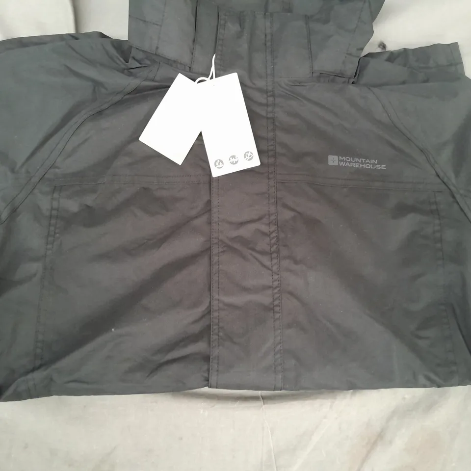 MOUNTAIN WAREHOUSE LONG WATERPROOF JACKET IN BLACK SIZE MEDIUM