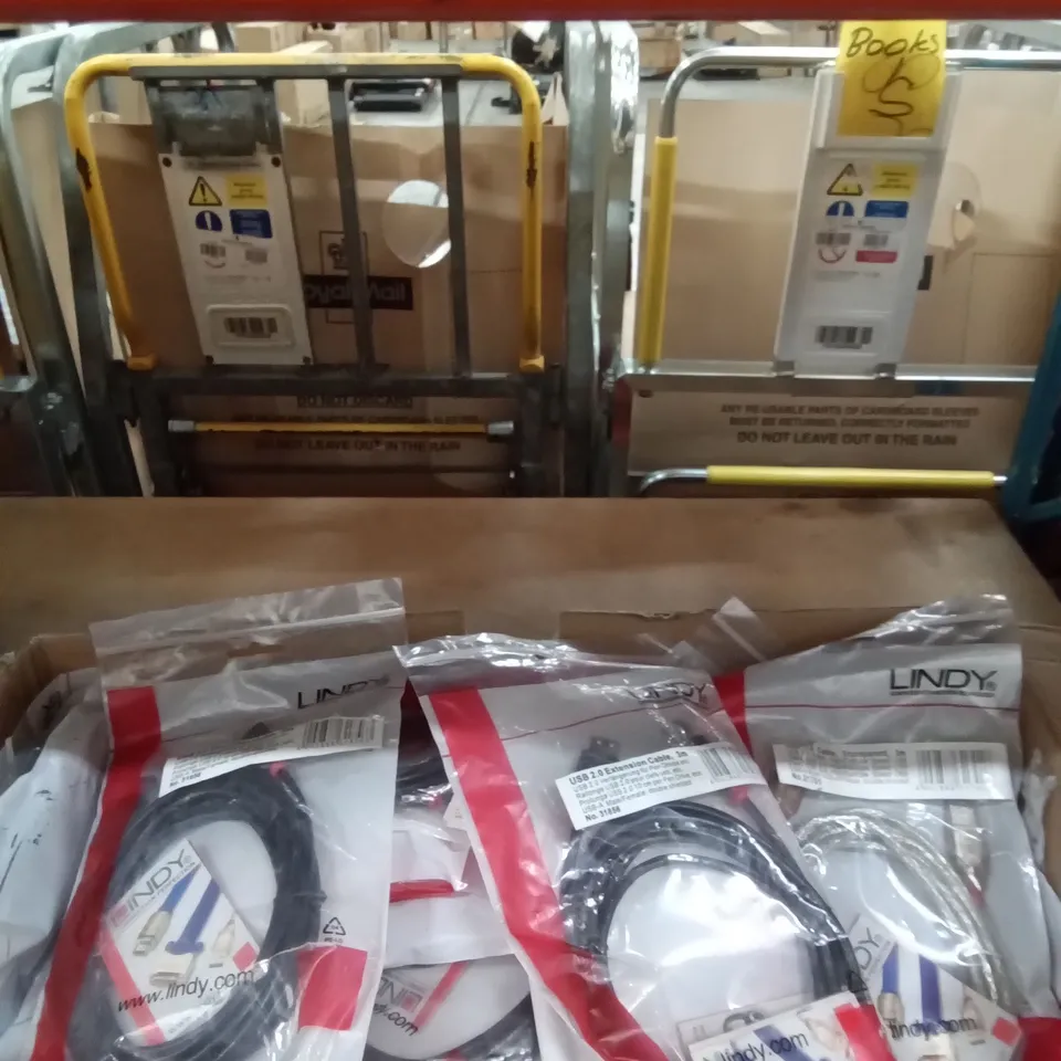 BOX OF ASSORTED USB 2.0 PACKAGED CABLES