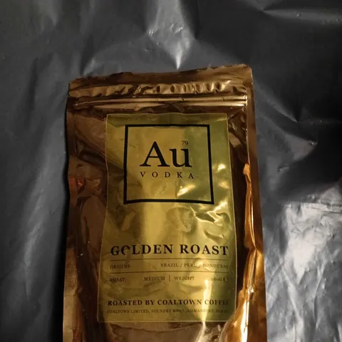 AU VODKA COALTOWN GOLDEN ROAST COFFEE – 200G BAG, MEDIUM ROAST, ORIGINS BRAZIL/PERU/HONDURAS