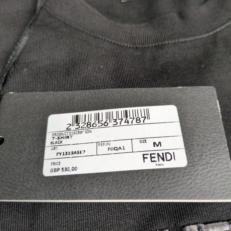 FENDI T-SHIRT – BLACK, SIZE M