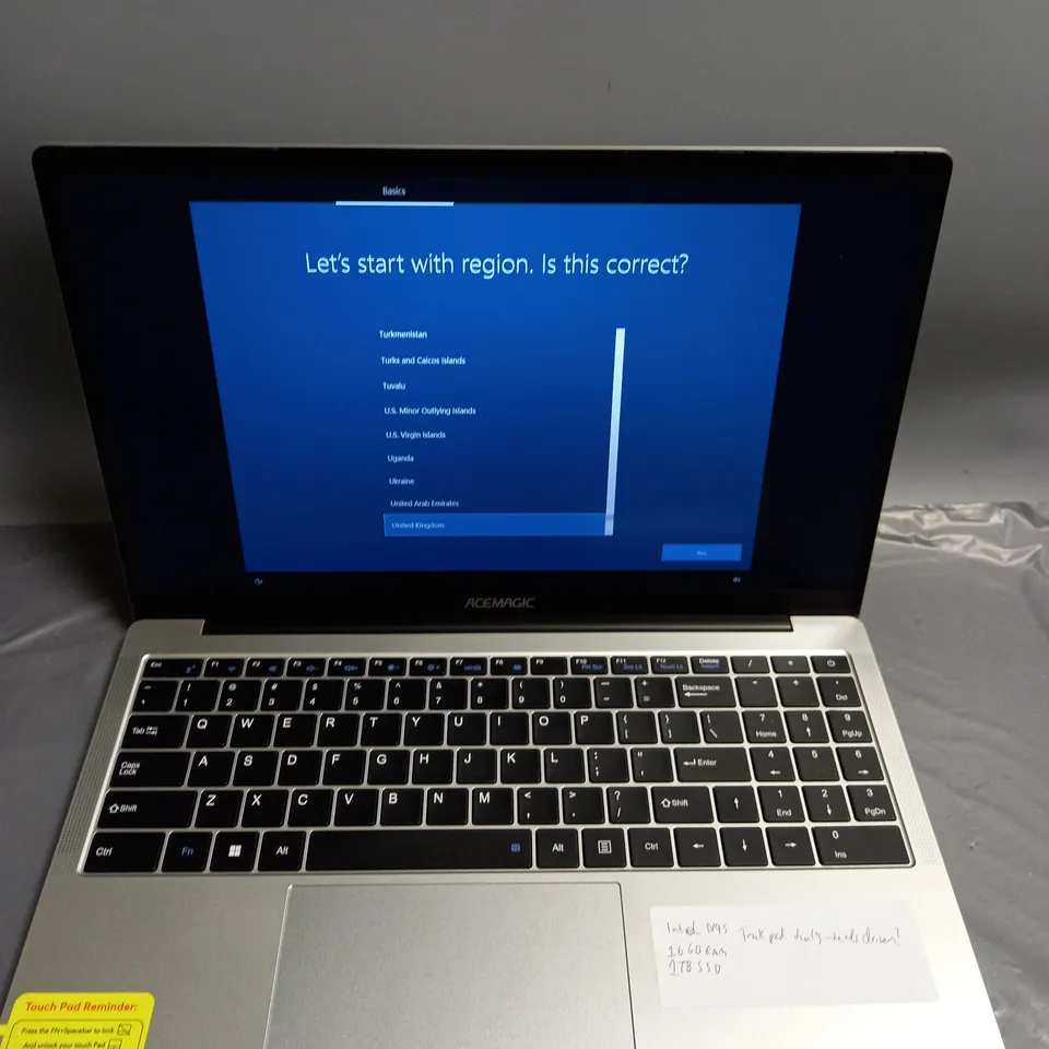 BOXED ACEMAGIC SILVER LAPTOP AX15 INTEL N95 512GB 16GB RAM
