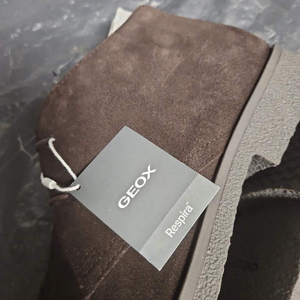 GEOX RESPIRA BROWN SUEDE ANKLE BOOTS – MEN'S UE 45 UK SIZE 10-10.5