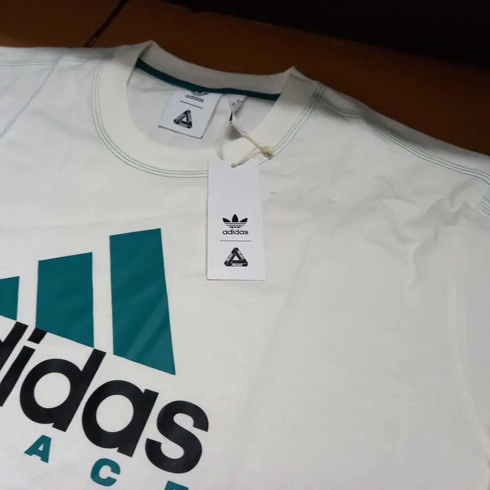 ADIDAS PALACE EQT TEE IN WHITE - UK XL