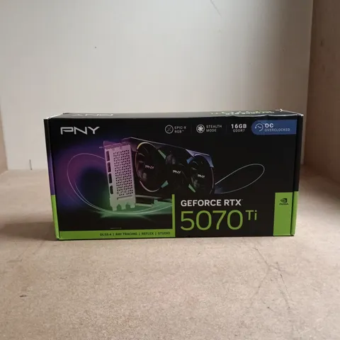 PNY GEFORCE RTX 5070TI NVIDIA 16GB GDDR7 OC OVERCLOCKED BOXED