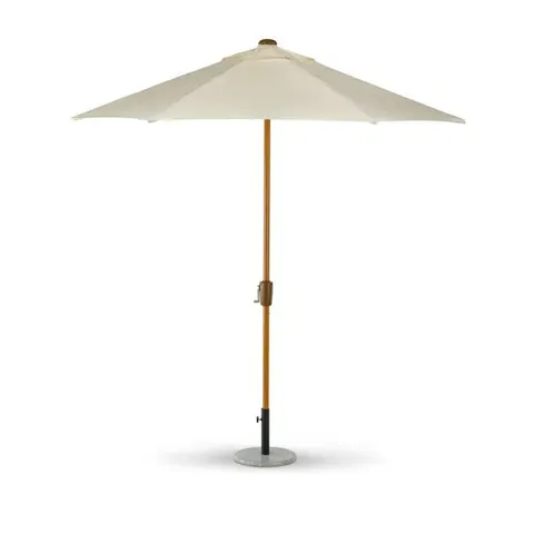 BOXED IVORY 2.5m WOODLOOK CRANK AND TILT PARASOL (1 BOX)