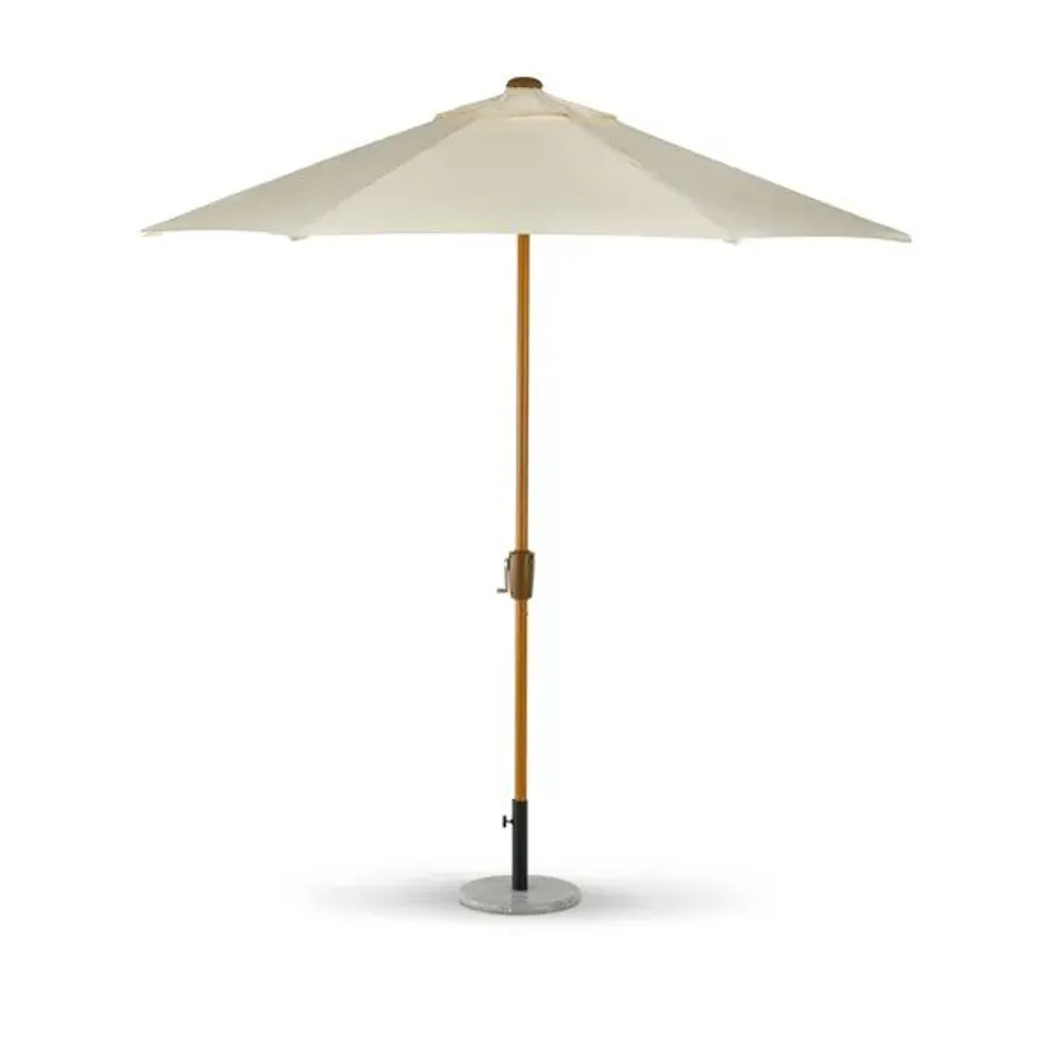 BOXED IVORY 2.5m WOODLOOK CRANK AND TILT PARASOL (1 BOX)