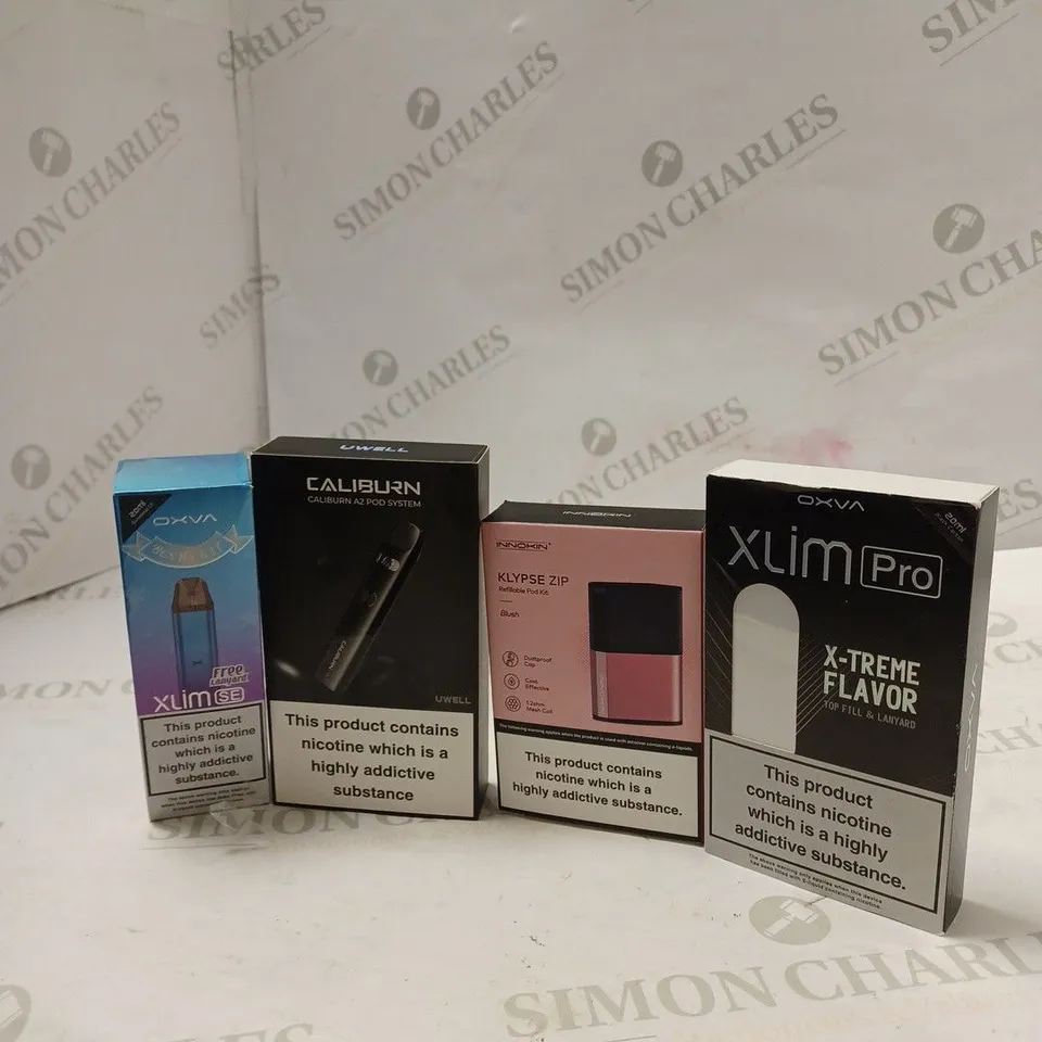 BOX OF APPROX 10 ITEMS TO INCLUDE OXVA SLIM SE, CALIBURN A2, INNOKIN KLYPSE ZIP. 