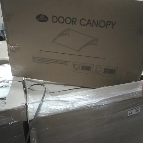 PALLET OF ASSORTED DIY, HOME IMPROVEMENT AND BUILDING PRODUCTS TO INCLUDE; DOOR CANOPY, BUBBLE WRAP, PERMANENT POTHOLE REPAIR ETC