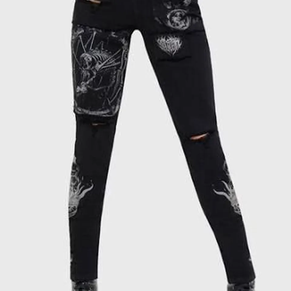 BRAND NEW BAGGED KILLSTAR ALCHAMY GRAIL OF LOATHING SKINNY JEANS IN BLACK - XL