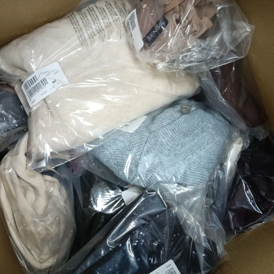 APPROXIMATELY 30 ASSORTED CLOTHING ITEMS IN VARIOUS SIZES, COLOURS & STYLES TO INCLUDE BRANDS SUCH AS IZABEL LONDON, JDY, D&CO, ETC - COLLECTION ONLY