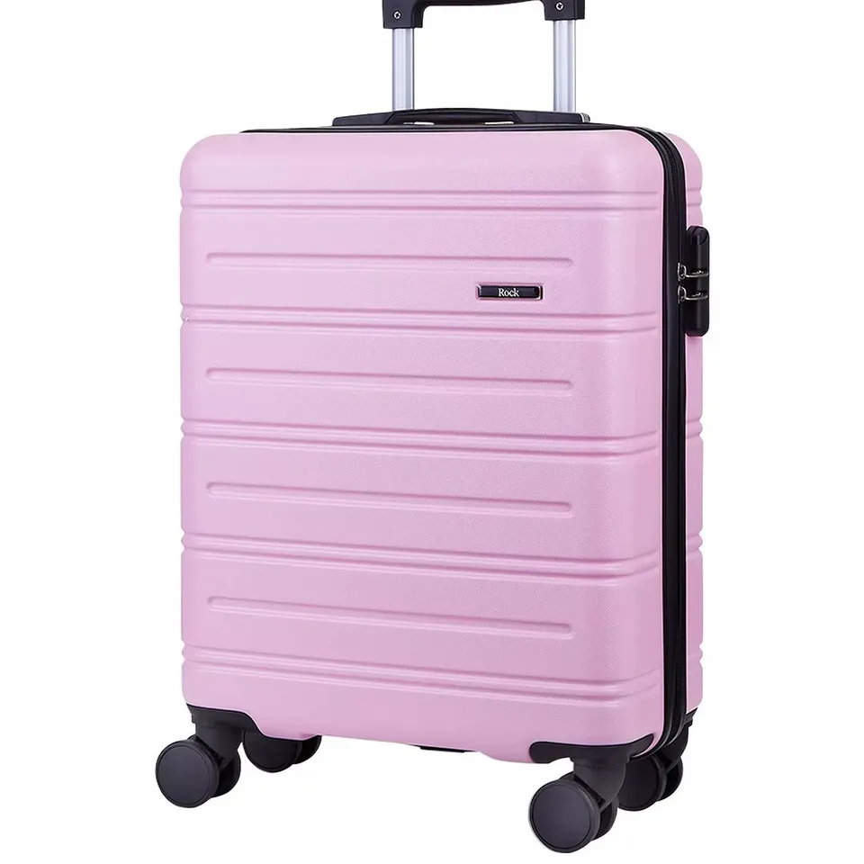 ROCK LUGGAGE LISBON SMALL SUITCASE PINK