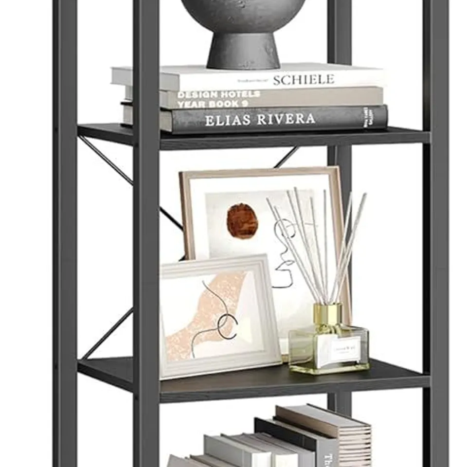 BOXED VASAGLE 6-TIER BOOKSHELF, BOOKCASE, SHELVING UNIT - BLACK 