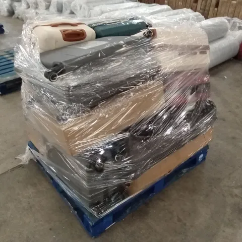 PALLET OF ASSORTED HOUSEHOLD GOODS AND PRODUCTS TO INCLUDE; SUITCASES ETC