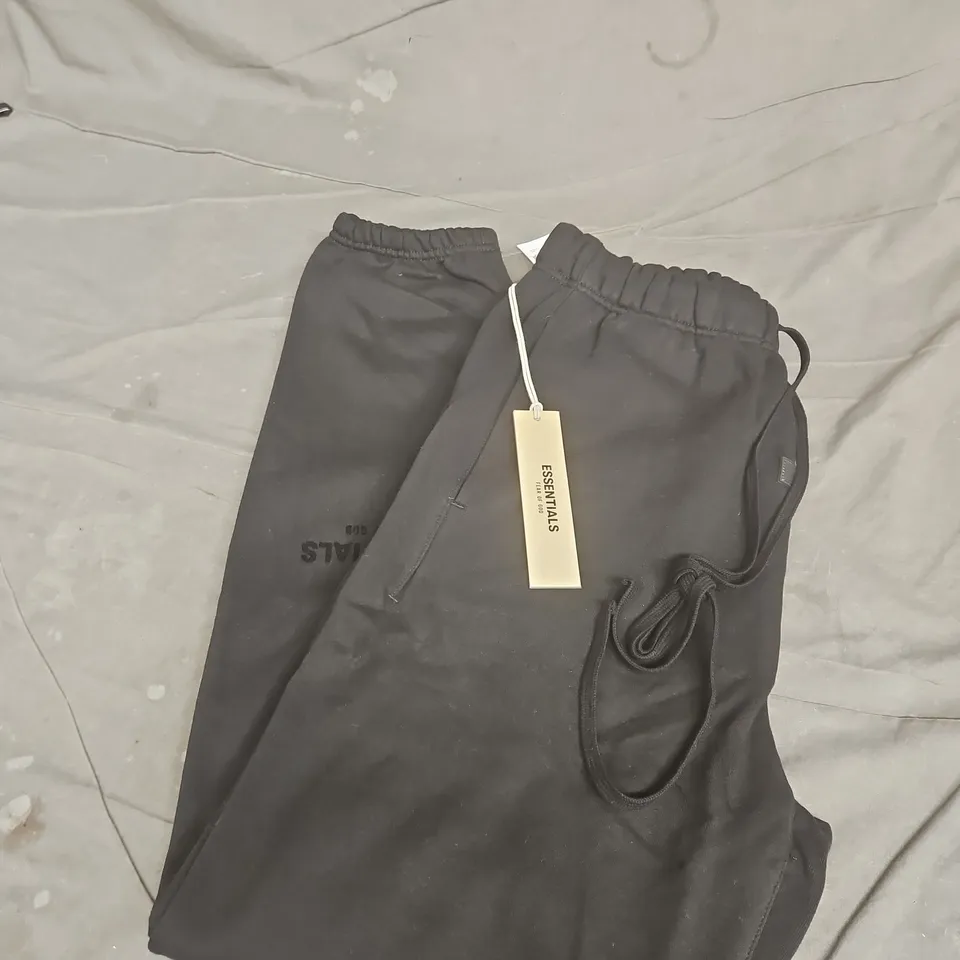 ESSENTIALS BLACK JOGGERS, SIZE S